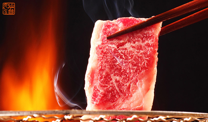 仙台牛の焼き肉。