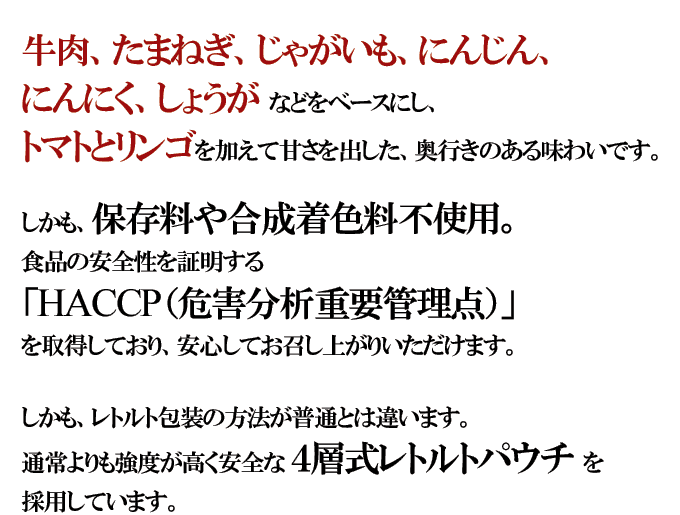 お肉屋さんの特製ビーフカレー