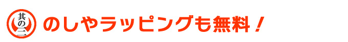 (3)のしやラッピングも無料